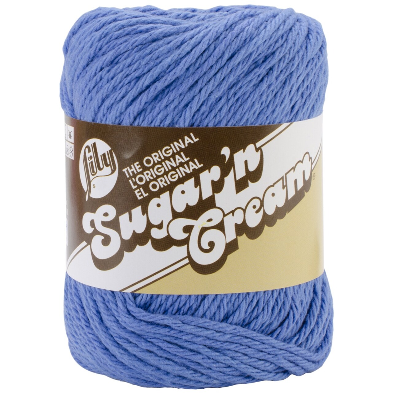 Lily Sugar'N Cream Blueberry Yarn - 6 Pack of 71g/2.5oz - Cotton - 4 Medium  (Worsted) - 120 Yards - Knitting/Crochet